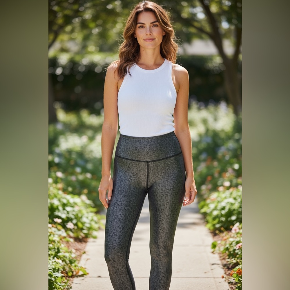 Limited Edition Lululemon Shimmering Metallic Black Leggings